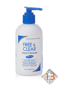 Free and clear liquid cleanser